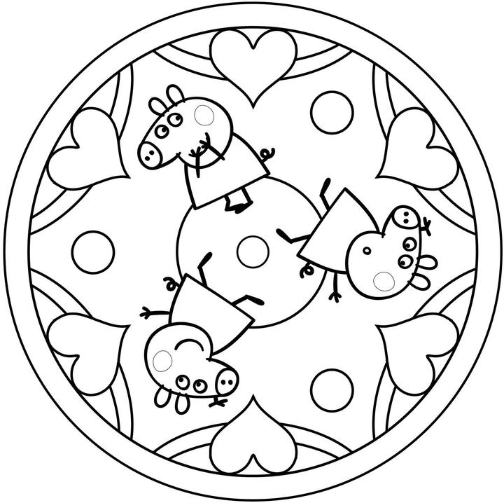 Produktbild Peppa Wutz Ausmalbilder: MANDALA Malspass