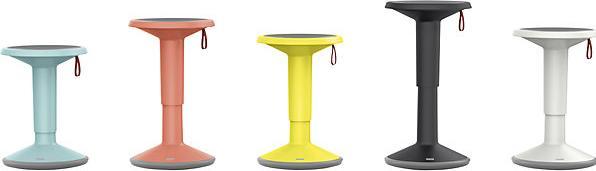 Actual product image Interstuhl UP multifunctional stool (Junior Edition), height adjustable 375 - 490 mm, lemon