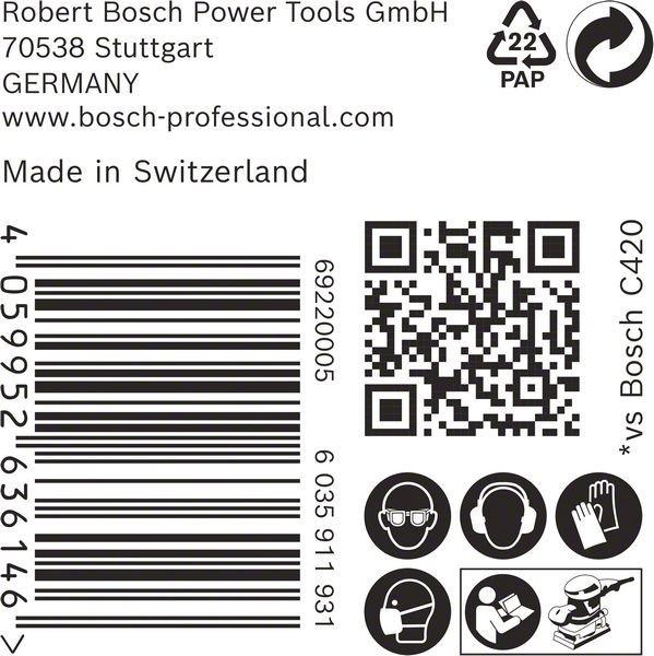 Actual product image Bosch Professional Zubehör Accessories 2608901664 Sanding paper for orbital sander 180 grain ( (Grain size 180)