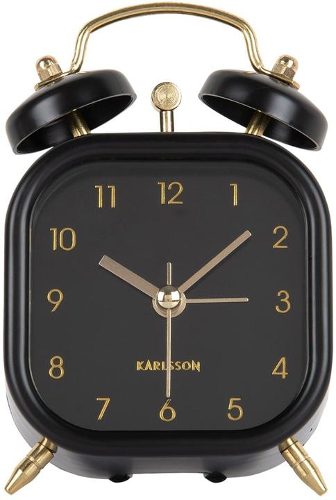 Produktbild Karlsson Klassischer Wecker Metallic Glam square Black