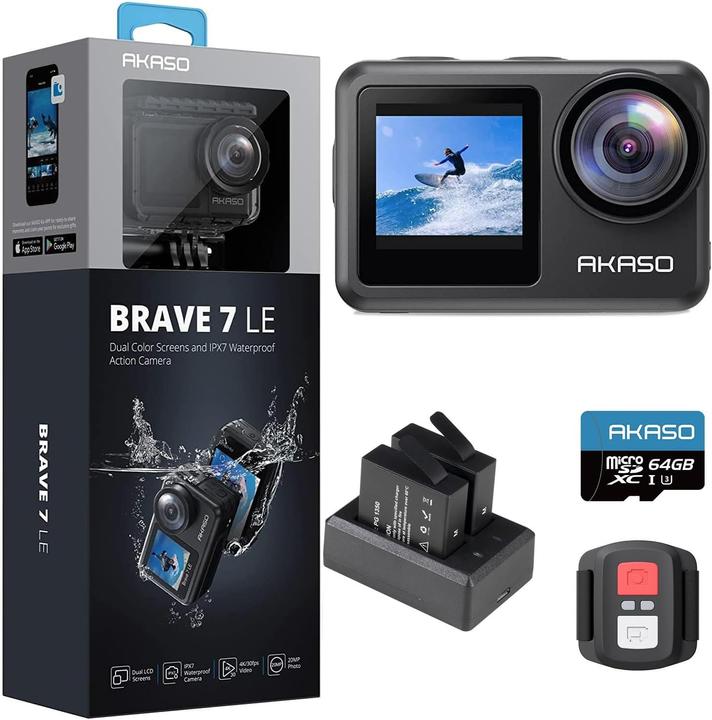 Akaso Action Cam 4K30FPS mit Touchscreen und EIS 2.0 (WiFi)