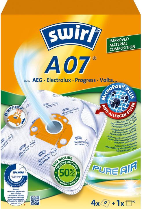 Image du produit Swirl Dammsugarpåsar A07 OBS 3X4ST 3ST DFP (1 x)