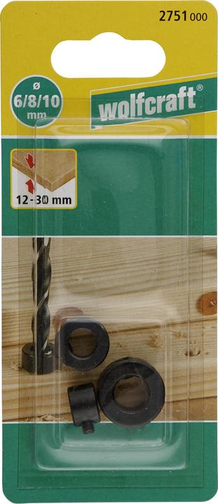 Actual product image wolfcraft wolfcraft 1 Tiefenstopp-Set 3-tlg. ø 6,8,10mm (6, 8, 10 mm)