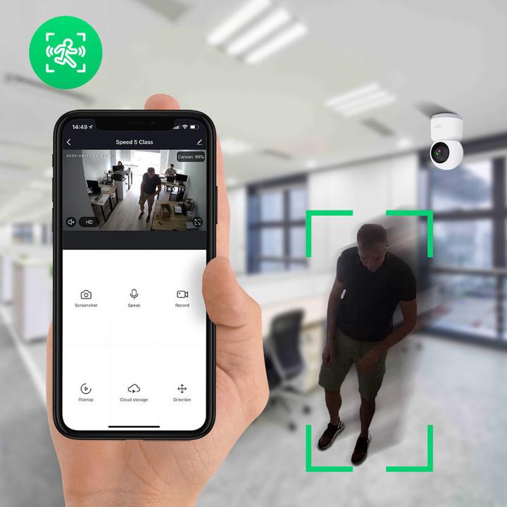 Actual product image Nous W2 Smart WiFi PTZ IP Camera (1920 x 1080 Pixels)