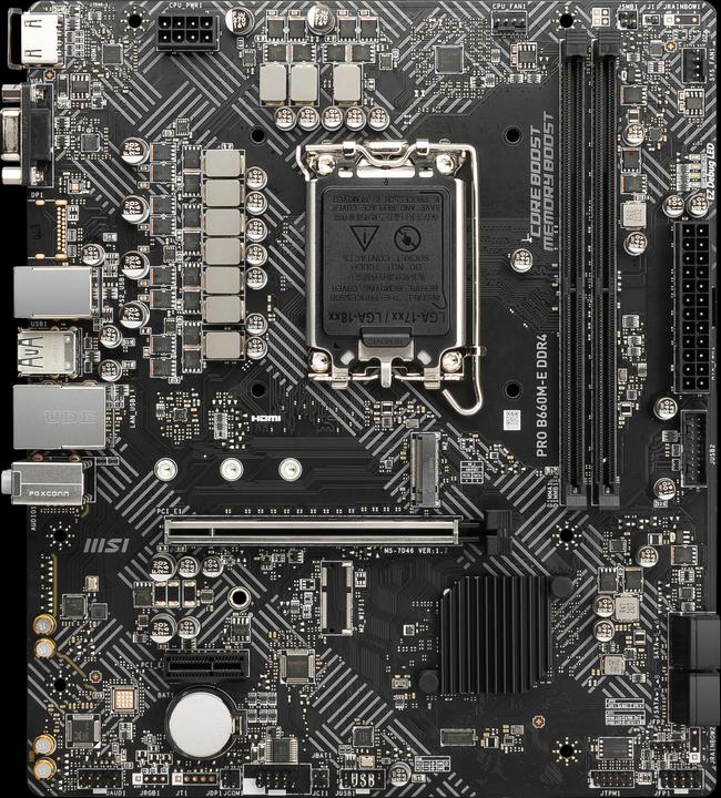 Produktbild MSI PRO B660M-E DDR4 (LGA 1700, Intel B660, mATX)