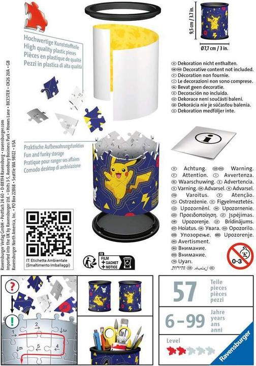 Produktbild Ravensburger 3D - Federmäppchen Pokemon (54 Teile)