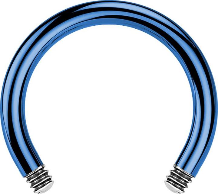 Produktbild Star Piercing Circular Barbell-Stab dunkelblau (Chirurgenstahl 316L)