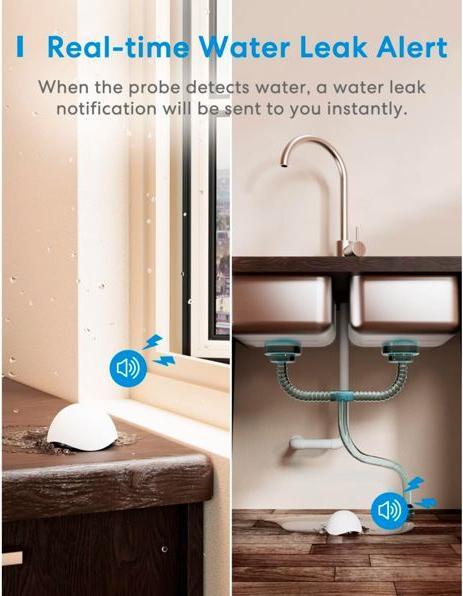 Actual product image Meross Smart Water Leak Sensor