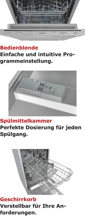 Produktbild Exquisit EGSP1009-E-030E silber - Geschirrspüler