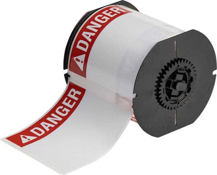 Produktbild Brady B33-161-483-ANSIDA, vorgedruckte Gefahrenetiketten, Polyester, Rot auf Weiss, glänzend, 101.6