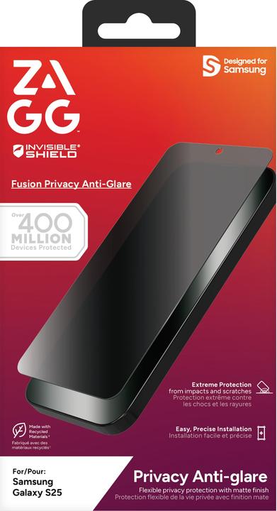 Image du produit Zagg Fusion Privacy Anti-Glare (1 pièce(s), Samsung Galaxy S25)
