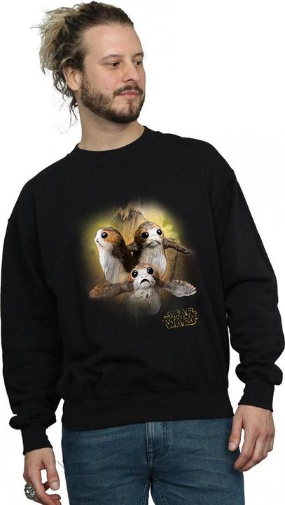 Actual product image Star Wars Mens The Last Jedi Porgs Brushed Sweatshirt (XL)