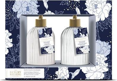 Actual product image Grace Cole Peony. Peach & Raspberry Hand Care Gift Set 2 pcs