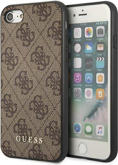 Produktbild Guess GUHCI8G4GFBR iPhone SE 2022 / 2020 / 7 / 8 brązowy/brown hard case 4G Metal Gold Logo (Apple iPhone SE (3rd Gen), Apple iPhone SE (2nd Gen), Apple iPhone 7)