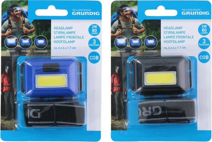 Produktbild Grundig LED-Stirnlampe COB 2 W blau (80 lm)