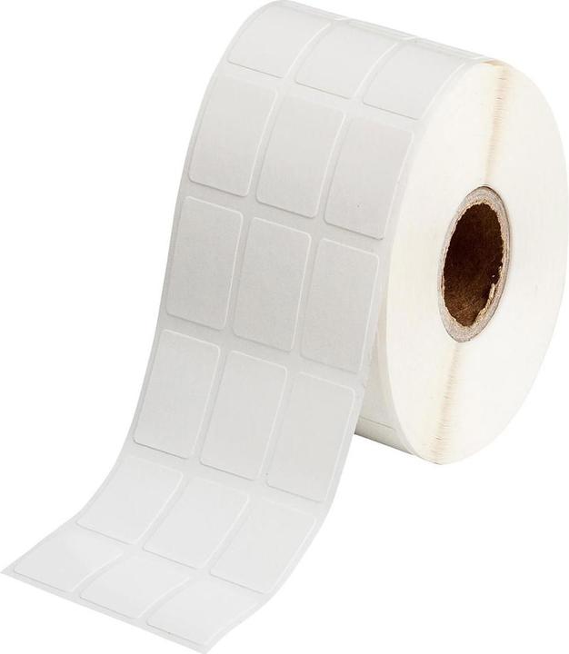 Brady BPT-611-498, Vinylgewebe, Weiss, wiederablösbar, 12.70 x 25.40 mm, 3-bahnig (3000)