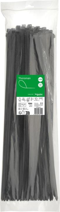 Schneider Kabelbinder Thorsman, Abmessung: 550X8,8 mm, VPE=100 Stück Farbe schwarz IMT46427 (Kunststoffkabelbinder, 550 mm, 100 Stk.)