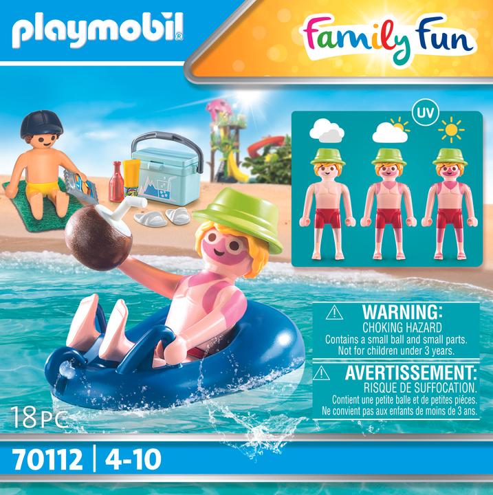 Image du produit Playmobil Vacancier avec coups de soleil et bouée (70112, Playmobil Family Fun)