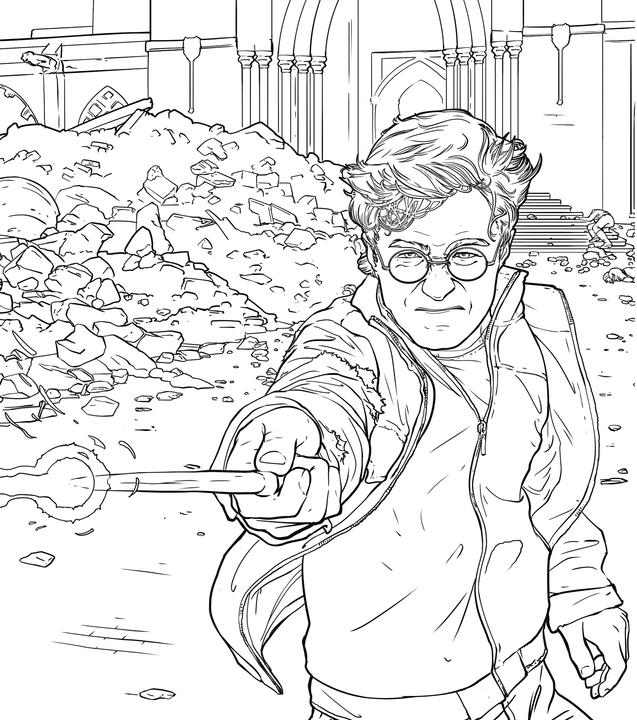 Actual product image Panini From the Harry Potter films: Glow-in-the-Dark Colouring Book