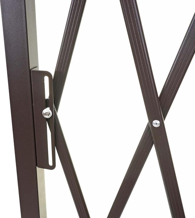 Actual product image Swisshandel24 Barrier grille, scissor-type trellis, telescopic animal protection grille, aluminium brown - height (31 cm)