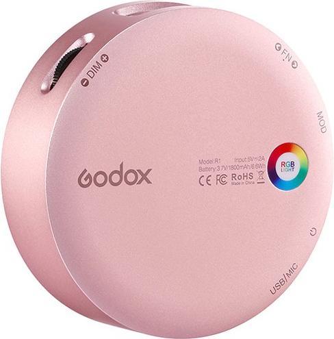 Produktbild Godox R1 Mobile RGB LED light (Pink body)