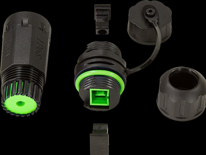 Actual product image LogiLink Waterproof SC-Simplex connector with cable sleeve and protective cap (Network coupling)