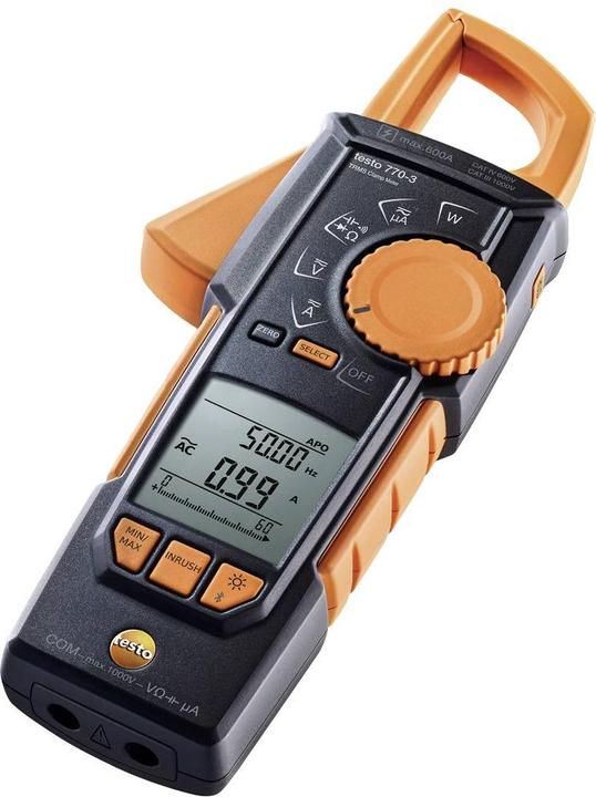 Image du produit Testo 770-3 Pince ampèremétrique numérique CAT III 1000 V, CAT IV 600V Affichage (Counts) : 6000 (CAT IV 600V, CAT III 1000V)