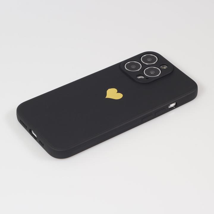 Actual product image PhoneLook Coque Silicone Mat Coeur doré (Samsung Galaxy S24 Ultra)