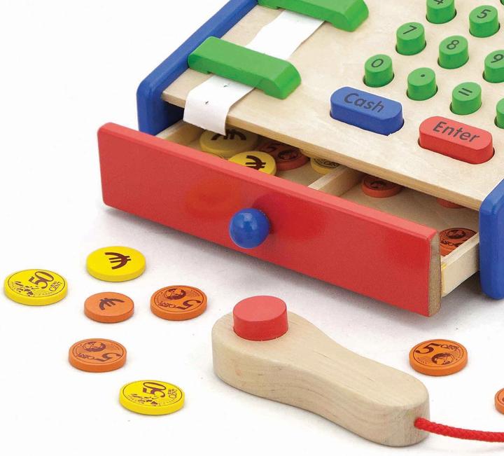 Image du produit Viga Toys Caisse enregistreuse en bois