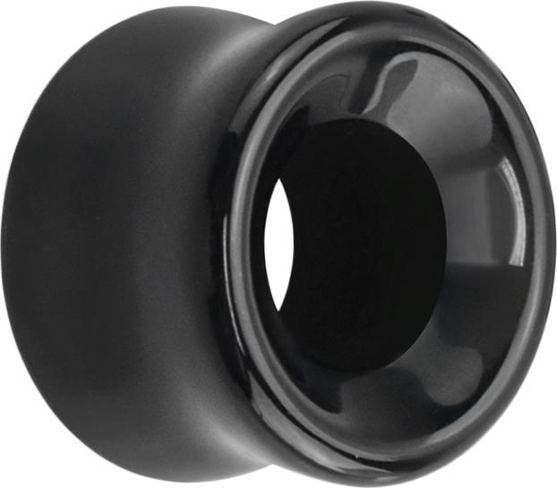 Star Piercing Flared Tunnel aus Achat Stein (ohne Messing, Mineralisch)
