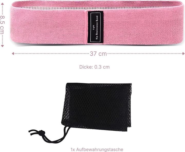 Image du produit Hermex Glute-Band Hip-Resistance-Band Bande d'entraînement Booty-Band Bande de fitness (0.37 m, Fort, Moyen, Léger)