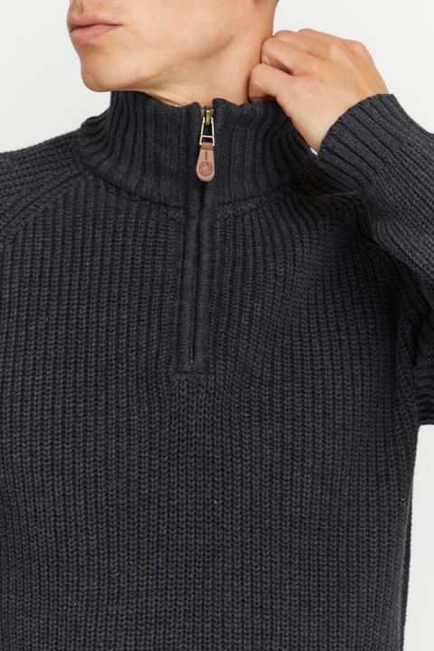 Actual product image Solid Xenox Men's Jumper Chunky Knit Pullover Troyer Made Of 100% Cotton (XL)