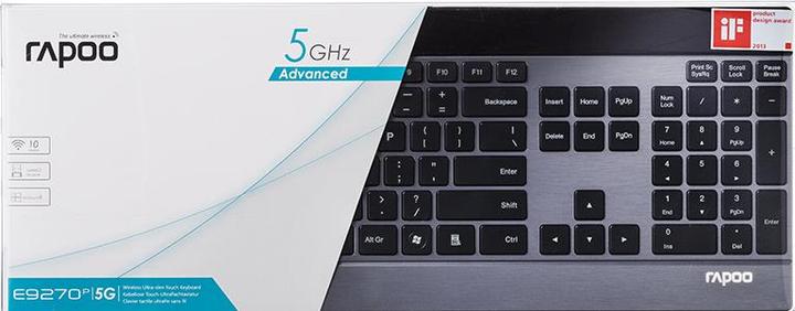 Produktbild Rapoo Kabellose Metall-Tastatur E9270, Silber (DE, Kabelgebunden)