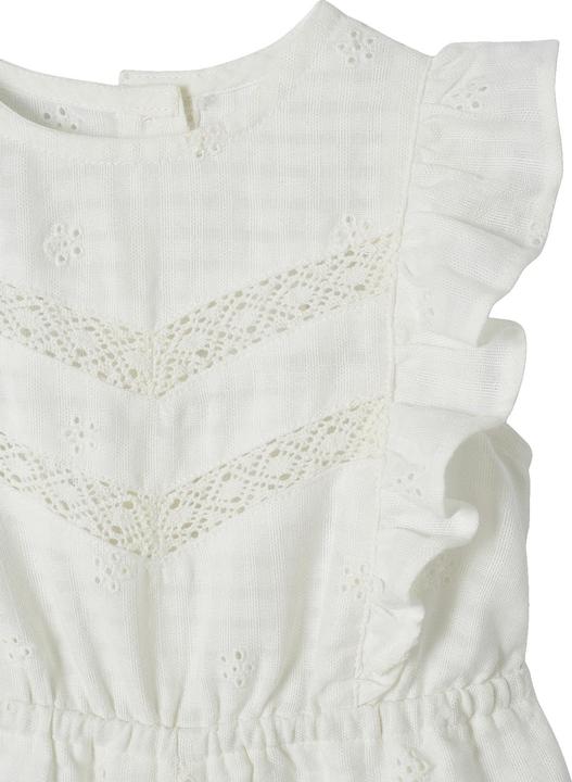 Vertbaudet Festlicher Baby Kurzoverall mit Lochstickereien