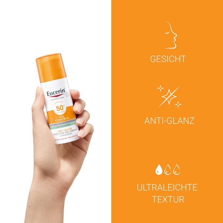 Produktbild Eucerin SUN Face Oil Control Gel-Creme LSF 50+ (Sonnencreme Gesicht, SPF 50+, 50 ml, 95.31 g)