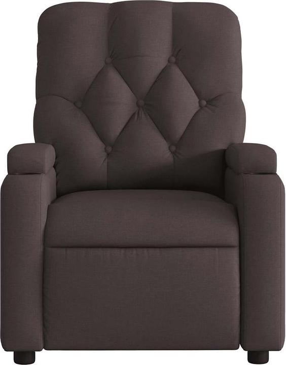Actual product image VidaXL Massage armchair TV armchair recliner electric dark brown fabric