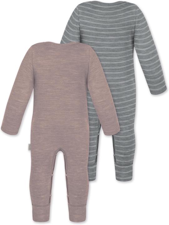 Actual product image Normani 2-pack baby merino romper "Tangoio" - 9595 (74)