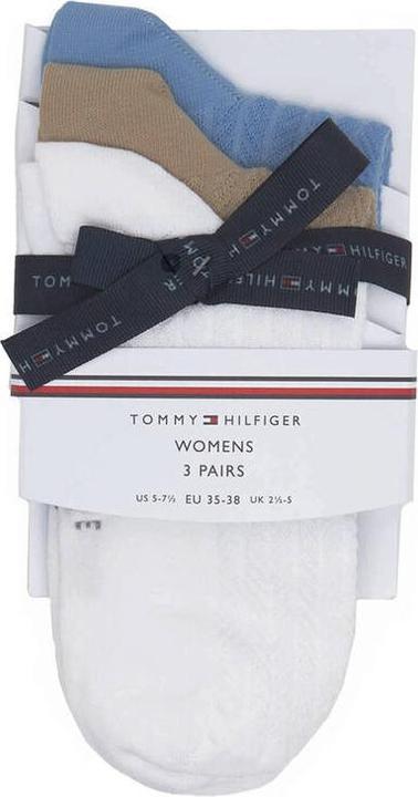 Produktbild Tommy Hilfiger Damen Th Women 3p Gifting SHORT SOCK, White Combo, 35-38 EU (3er Pack, 35 - 38)