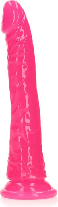 Immagine prodotto RealRock Slim Dildo Suction Cup - GitD - 7" / 18 cm - Neon Pink