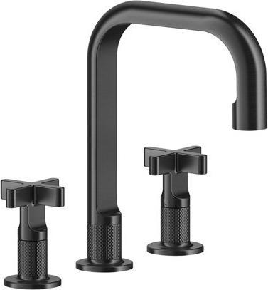 Actual product image Gessi Inciso+ 3-hole basin mixer, spout H=139 mm x 160 mm projection, with drain set, 58113