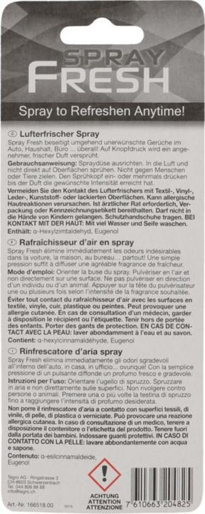 Nährwerte und Zutaten Fischer Pump-Spray Jasmine