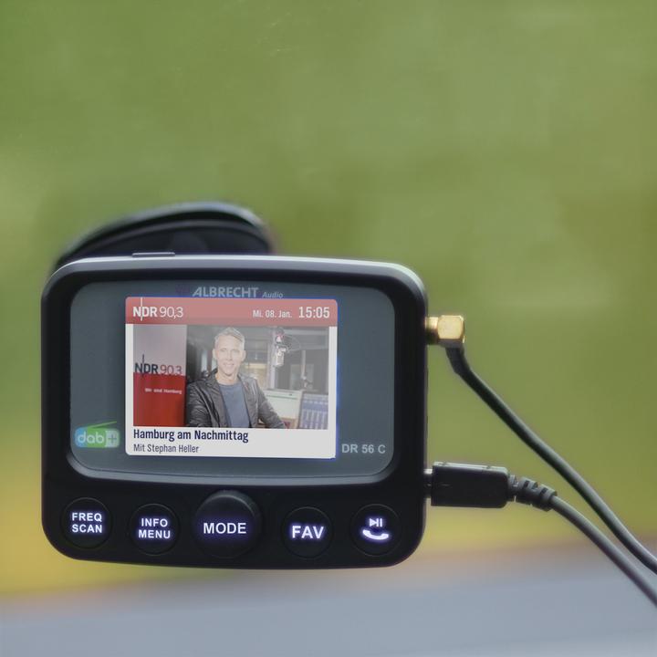 Produktbild Albrecht DR 56 C DAB+ Autoradio-Tuner mit Farbdisplay