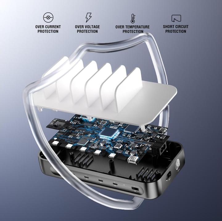 Image du produit 4smarts Station de charge Team 100W 5C/1A incl. 6 câbles (100 W)