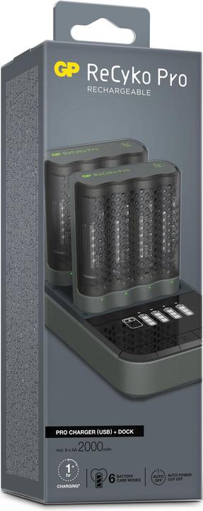Actual product image GP Batteries GP ReCyko Pro-Charger Dock (1 pcs., AA, 2000 mAh, Battery + charger)