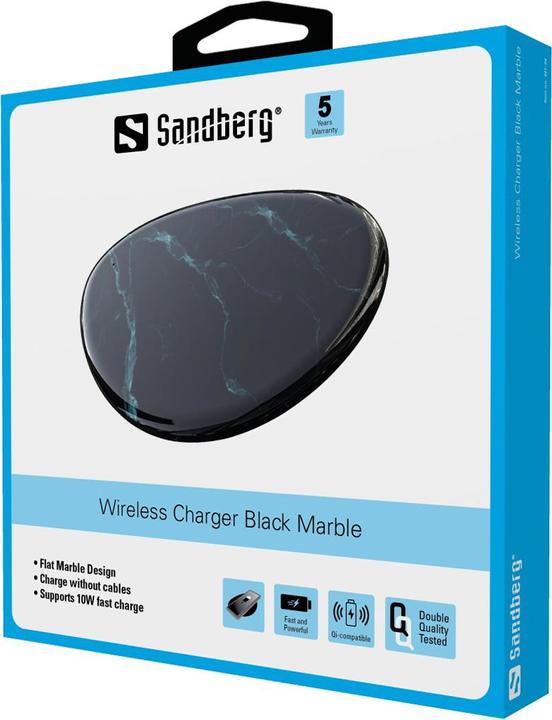 Immagine prodotto Sandberg Caricabatterie senza fili Marmo Nero (10 W)