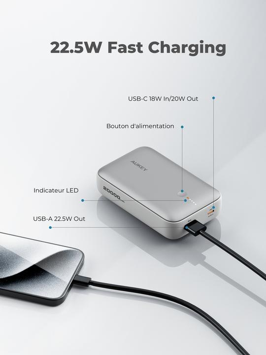 Productafbeelding Aukey Spark Mini (20000 mAh, 20 W, 74 Wh)