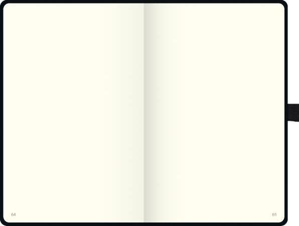 Actual product image Notebook KOMPAGNON approx. DIN A5 blank, black hardcover 192, 16 of which can be detached Be (A5, Plain, Hardcover)