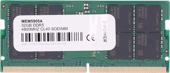 Immagine prodotto 2-Power 32GB DDR5 4800MHz CL40 SoDIMM (4800 MHz, RAM DDR5, SO-DIMM)