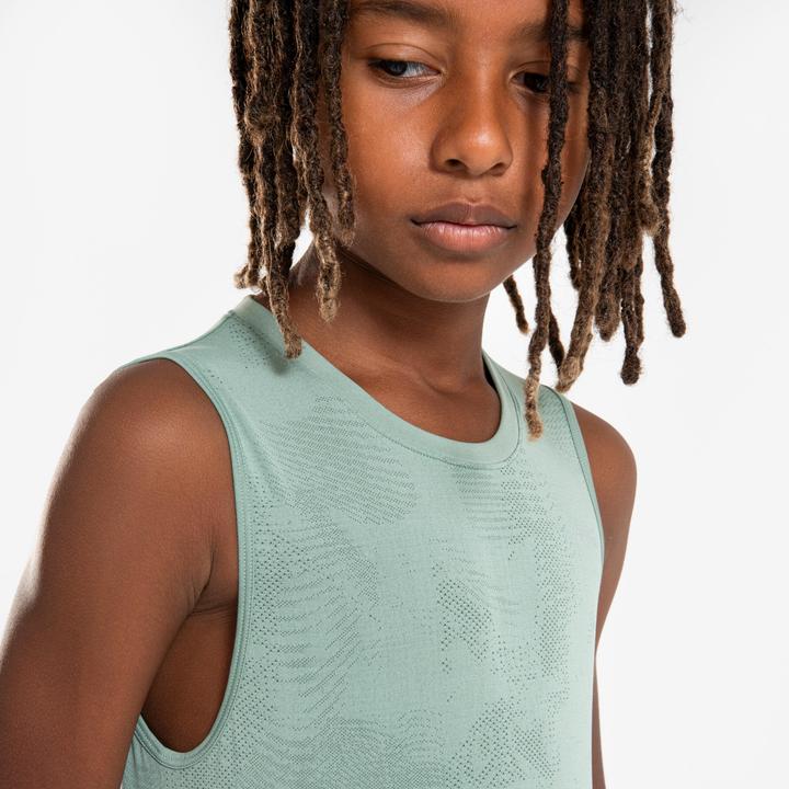 Actual product image Kiprun Lauf-Tanktop Kinder nahtlos - 900 Light grün (10, 11, 12)