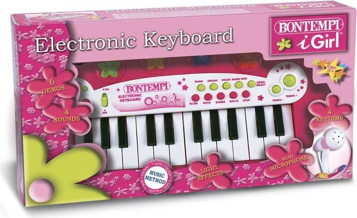 Produktbild Bontempi Keyboard mit Mikrofon Pink (Englisch)